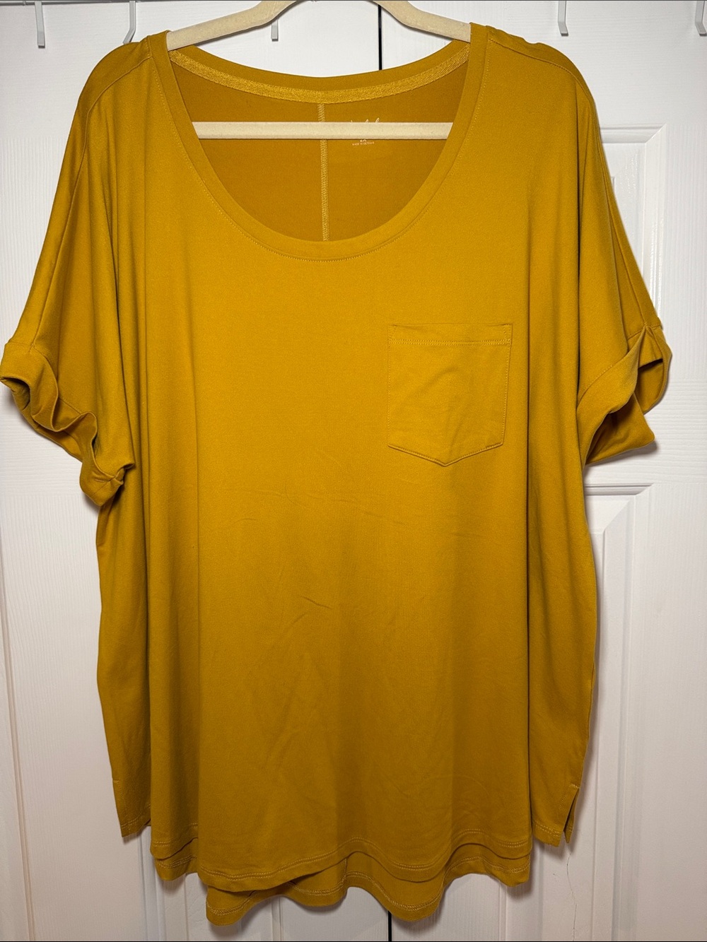 Wonderly Mustard Short Sleeve Pocket Tee